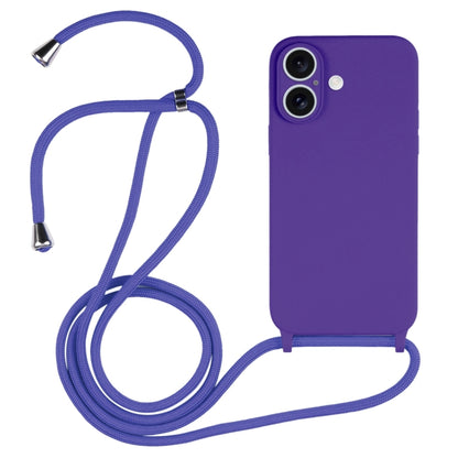 Crossbody Lanyard Liquid Silicone Case, For iPhone 16, For iPhone 15 Pro Max, For iPhone 15 Pro, For iPhone 15 Plus, For iPhone 15