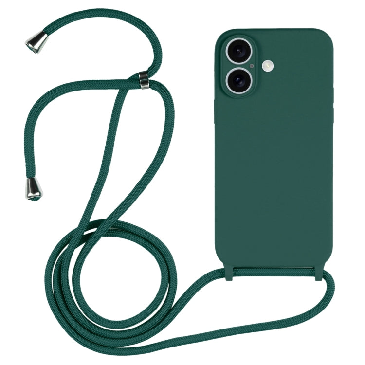 Crossbody Lanyard Liquid Silicone Case, For iPhone 16, For iPhone 15 Pro Max, For iPhone 15 Pro, For iPhone 15 Plus, For iPhone 15
