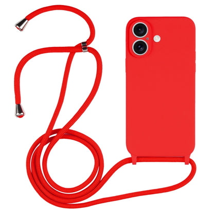 Crossbody Lanyard Liquid Silicone Case, For iPhone 17 Pro Max, For iPhone 17 Pro, For iPhone 17, For iPhone Air, For iPhone 16 Pro Max, For iPhone 16 Pro, For iPhone 16 Plus