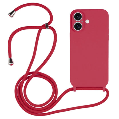 Crossbody Lanyard Liquid Silicone Case, For iPhone 17 Pro Max, For iPhone 17 Pro, For iPhone 17, For iPhone Air, For iPhone 16 Pro Max, For iPhone 16 Pro, For iPhone 16 Plus