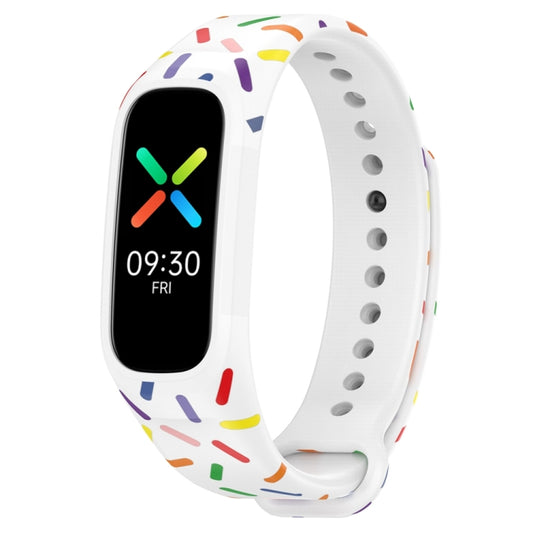 Bracelet de montre en silicone à pois multicolores, pour OPPO Band