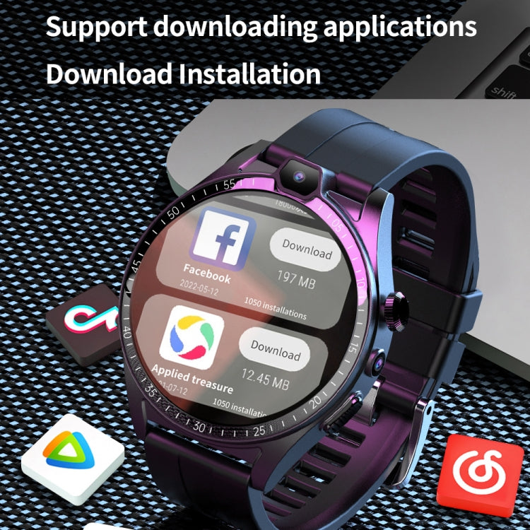 L01 1.43 inch IP67 Waterproof 4G Android 9.0 Smart Watch Support Face Recognition / GPS, 4G+128G