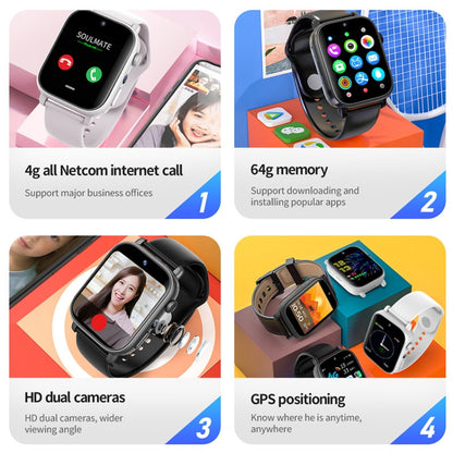 Montre intelligente UNIWA X1S 1,9 pouces IP67 étanche 4G Android 8.1 double caméra prenant en charge la mesure de la température, 1G+8G, 2G+16G