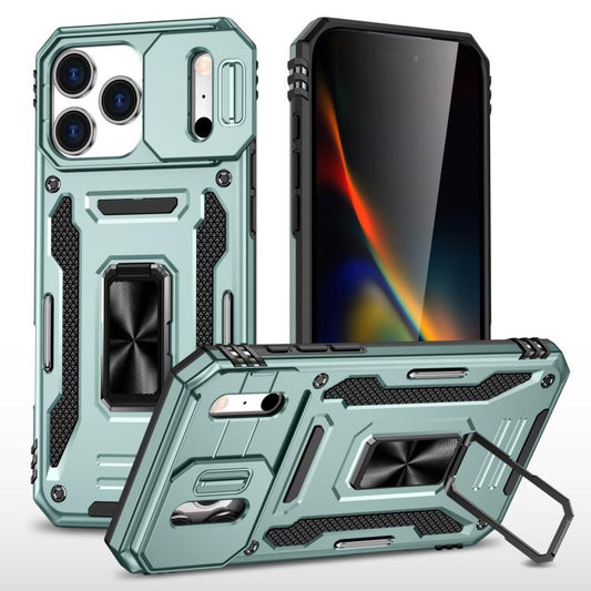 Armor PC + TPU Camera Shield Phone Case, For iPhone 18 Pro / 17 Pro, For iPhone 18 Pro Max / 17 Pro Max, For iPhone 17e / 16e, For iPhone 17, For iPhone Air, For iPhone 16 Pro Max, For iPhone 16 Pro, For iPhone 16 Plus, For iPhone 16