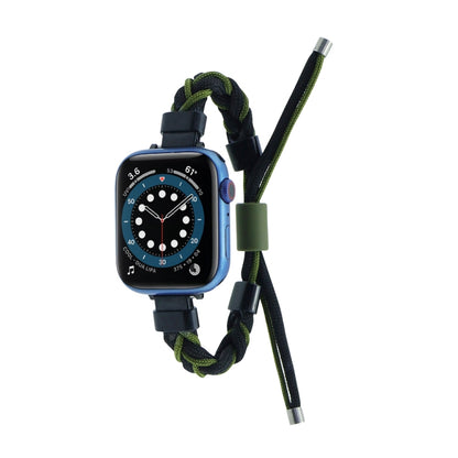 Silicone Bean Braided Cord Nylon Watch Band, For Apple Watch 42mm, For Apple Watch 38mm
