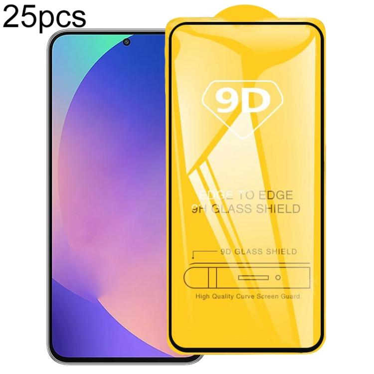 25pcs 9D Full Glue Screen Tempered Glass Film