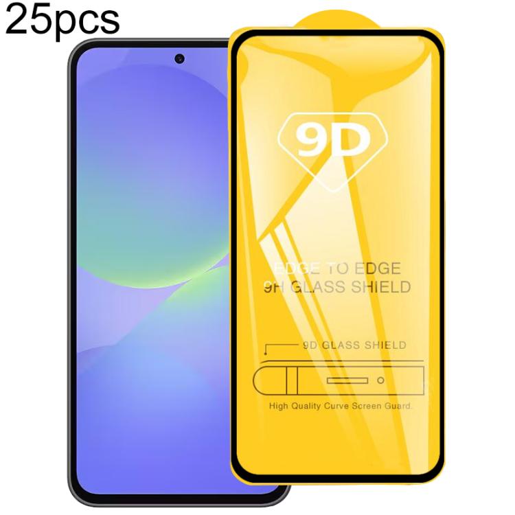 25pcs 9D Full Glue Screen Tempered Glass Film