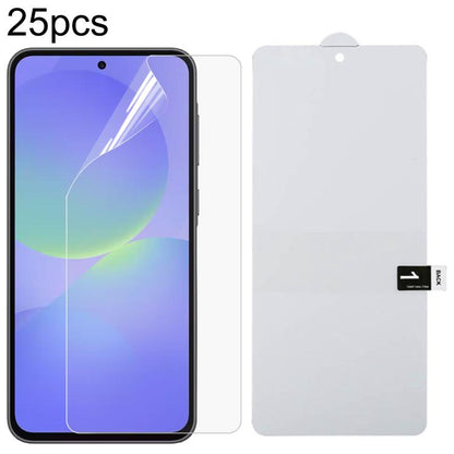 25pcs Full Screen Protector Explosion-proof Hydrogel Film, For Galaxy Buddy5 5G, For Galaxy S26 FE 5G, For Galaxy F07e 4G, For Samsung Galaxy M17e 5G, For Samsung Galaxy M07 4G, For Samsung Galaxy F17 5G, For Samsung Galaxy A57, For Samsung Galaxy A37 ...