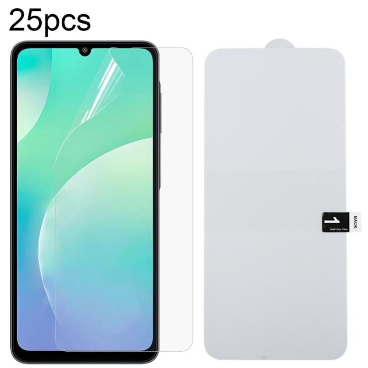 25pcs Full Screen Protector Explosion-proof Hydrogel Film, For Galaxy Buddy5 5G, For Galaxy S26 FE 5G, For Galaxy F07e 4G, For Samsung Galaxy M17e 5G, For Samsung Galaxy M07 4G, For Samsung Galaxy F17 5G, For Samsung Galaxy A57, For Samsung Galaxy A37 ...