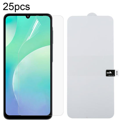 25pcs Full Screen Protector Explosion-proof Hydrogel Film, For Galaxy Buddy5 5G, For Galaxy S26 FE 5G, For Galaxy F07e 4G, For Samsung Galaxy M17e 5G, For Samsung Galaxy M07 4G, For Samsung Galaxy F17 5G, For Samsung Galaxy A57, For Samsung Galaxy A37 ...