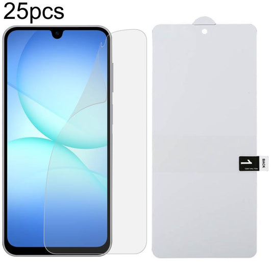 25pcs Full Screen Protector Explosion-proof Hydrogel Film, For Galaxy Buddy5 5G, For Galaxy S26 FE 5G, For Galaxy F07e 4G, For Samsung Galaxy M17e 5G, For Samsung Galaxy M07 4G, For Samsung Galaxy F17 5G, For Samsung Galaxy A57, For Samsung Galaxy A37