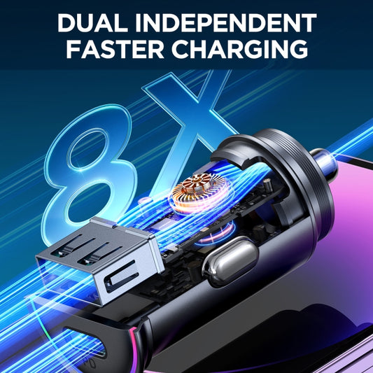 JOYROOM JR-CCN04 Chargeur de voiture mini en métal 60W PD+QC3.0, JR-CCN04