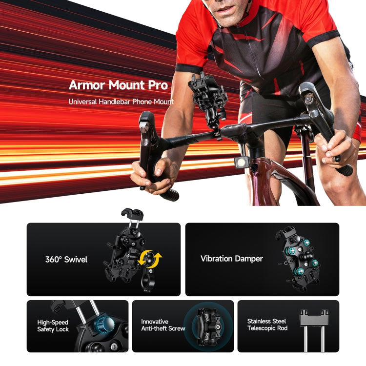 Ulefone Armor Mount Pro AM01 Support téléphone universel pour guidon de vélo, AM01