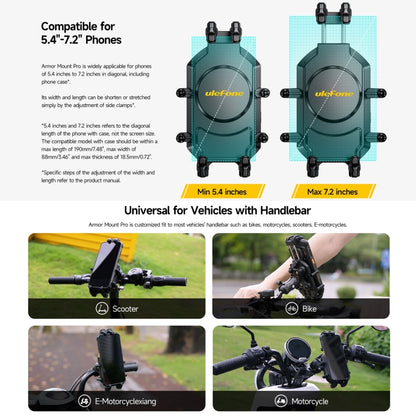 Ulefone Armor Mount Pro AM01 Support téléphone universel pour guidon de vélo, AM01