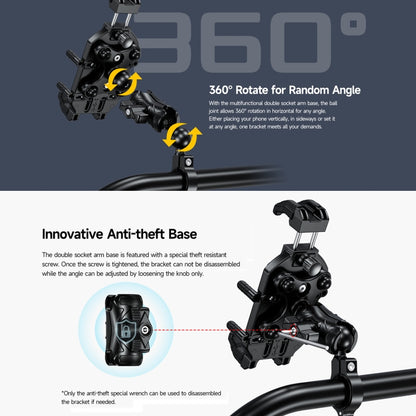 Ulefone Armor Mount Pro AM01 Support téléphone universel pour guidon de vélo, AM01