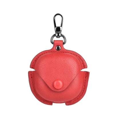 Leather TWS Earphone Protective Case with Hook, For Samsung Galaxy Buds Live / Pro