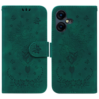 Butterfly Rose Embossed Leather Phone Case, For Tecno Pop 10 / Spark Go 2 4G, For Tecno Camon 40 Pro 4G, For Tecno Camon 40, For Tecno Pop 9 5G / Spark 30C 5G, For Tecno Camon 30S / Camon 30S Pro, For Tecno Spark 30 Pro, For Tecno Spark 30 4G          ...