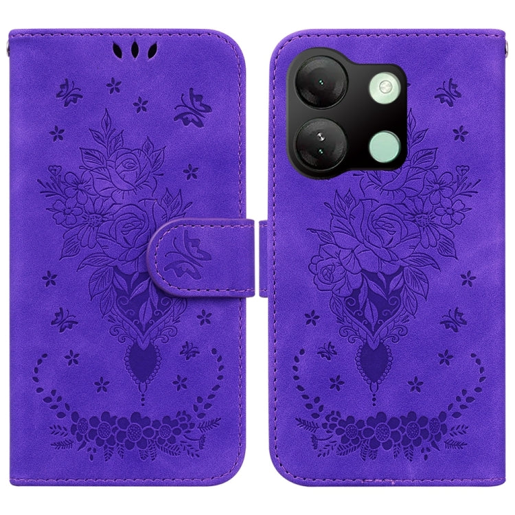 Butterfly Rose Embossed Leather Phone Case, For Tecno Pop 10 / Spark Go 2 4G, For Tecno Camon 40 Pro 4G, For Tecno Camon 40, For Tecno Pop 9 5G / Spark 30C 5G, For Tecno Camon 30S / Camon 30S Pro, For Tecno Spark 30 Pro, For Tecno Spark 30 4G          ...