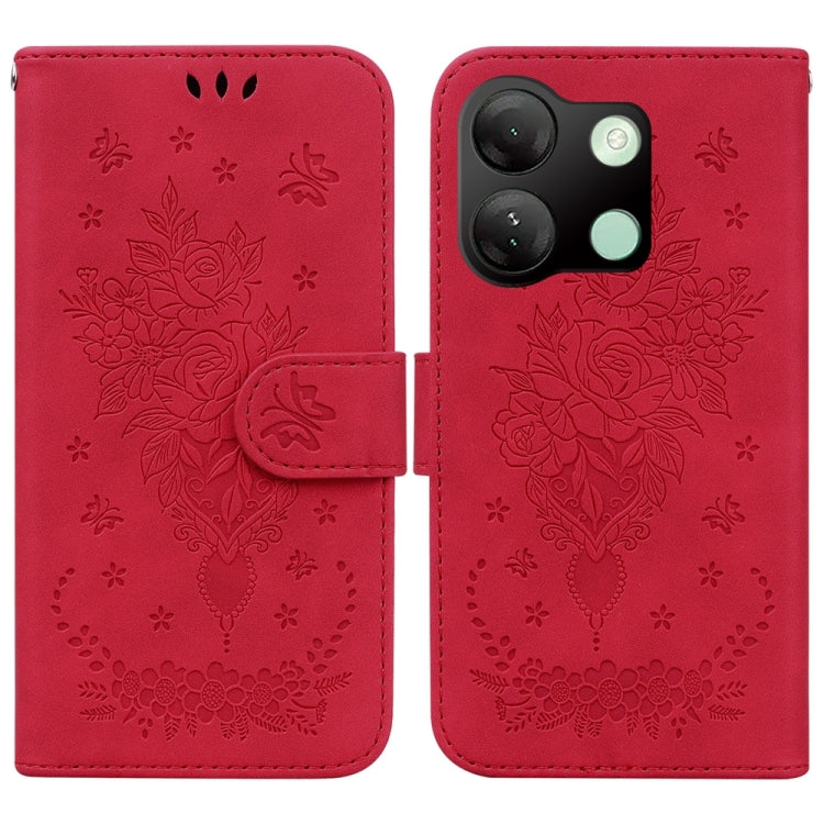 Butterfly Rose Embossed Leather Phone Case, For Tecno Pop 10 / Spark Go 2 4G, For Tecno Camon 40 Pro 4G, For Tecno Camon 40, For Tecno Pop 9 5G / Spark 30C 5G, For Tecno Camon 30S / Camon 30S Pro, For Tecno Spark 30 Pro, For Tecno Spark 30 4G          ...