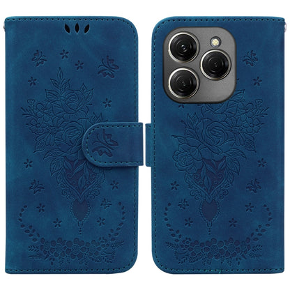 Butterfly Rose Embossed Leather Phone Case, For Tecno Pop 10 / Spark Go 2 4G, For Tecno Camon 40 Pro 4G, For Tecno Camon 40, For Tecno Pop 9 5G / Spark 30C 5G, For Tecno Camon 30S / Camon 30S Pro, For Tecno Spark 30 Pro, For Tecno Spark 30 4G          ...