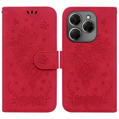 Butterfly Rose Embossed Leather Phone Case, For Tecno Pop 10 / Spark Go 2 4G, For Tecno Camon 40 Pro 4G, For Tecno Camon 40, For Tecno Pop 9 5G / Spark 30C 5G, For Tecno Camon 30S / Camon 30S Pro, For Tecno Spark 30 Pro, For Tecno Spark 30 4G          ...