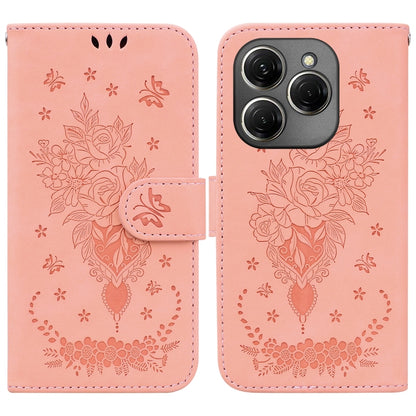 Butterfly Rose Embossed Leather Phone Case, For Tecno Pop 10 / Spark Go 2 4G, For Tecno Camon 40 Pro 4G, For Tecno Camon 40, For Tecno Pop 9 5G / Spark 30C 5G, For Tecno Camon 30S / Camon 30S Pro, For Tecno Spark 30 Pro, For Tecno Spark 30 4G          ...
