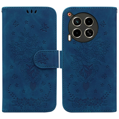 Butterfly Rose Embossed Leather Phone Case, For Tecno Pop 10 / Spark Go 2 4G, For Tecno Camon 40 Pro 4G, For Tecno Camon 40, For Tecno Pop 9 5G / Spark 30C 5G, For Tecno Camon 30S / Camon 30S Pro, For Tecno Spark 30 Pro, For Tecno Spark 30 4G          ...