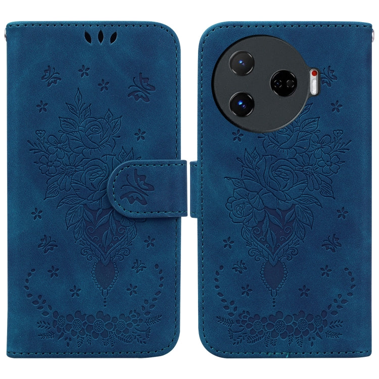 Butterfly Rose Embossed Leather Phone Case, For Tecno Pop 10 / Spark Go 2 4G, For Tecno Camon 40 Pro 4G, For Tecno Camon 40, For Tecno Pop 9 5G / Spark 30C 5G, For Tecno Camon 30S / Camon 30S Pro, For Tecno Spark 30 Pro, For Tecno Spark 30 4G          ...