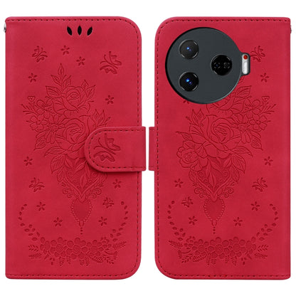 Butterfly Rose Embossed Leather Phone Case, For Tecno Pop 10 / Spark Go 2 4G, For Tecno Camon 40 Pro 4G, For Tecno Camon 40, For Tecno Pop 9 5G / Spark 30C 5G, For Tecno Camon 30S / Camon 30S Pro, For Tecno Spark 30 Pro, For Tecno Spark 30 4G          ...