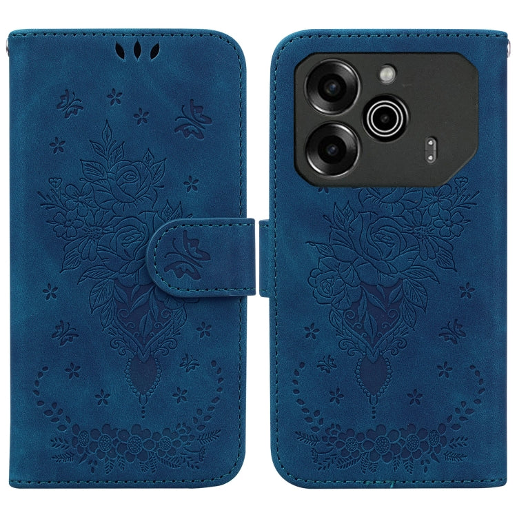 Butterfly Rose Embossed Leather Phone Case, For Tecno Pop 10 / Spark Go 2 4G, For Tecno Camon 40 Pro 4G, For Tecno Camon 40, For Tecno Pop 9 5G / Spark 30C 5G, For Tecno Camon 30S / Camon 30S Pro, For Tecno Spark 30 Pro, For Tecno Spark 30 4G          ...