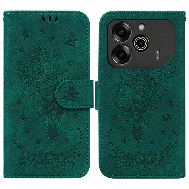 Butterfly Rose Embossed Leather Phone Case, For Tecno Pop 10 / Spark Go 2 4G, For Tecno Camon 40 Pro 4G, For Tecno Camon 40, For Tecno Pop 9 5G / Spark 30C 5G, For Tecno Camon 30S / Camon 30S Pro, For Tecno Spark 30 Pro, For Tecno Spark 30 4G          ...