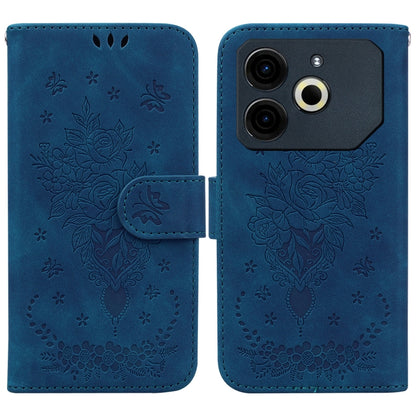 Butterfly Rose Embossed Leather Phone Case, For Tecno Pop 10 / Spark Go 2 4G, For Tecno Camon 40 Pro 4G, For Tecno Camon 40, For Tecno Pop 9 5G / Spark 30C 5G, For Tecno Camon 30S / Camon 30S Pro, For Tecno Spark 30 Pro, For Tecno Spark 30 4G          ...