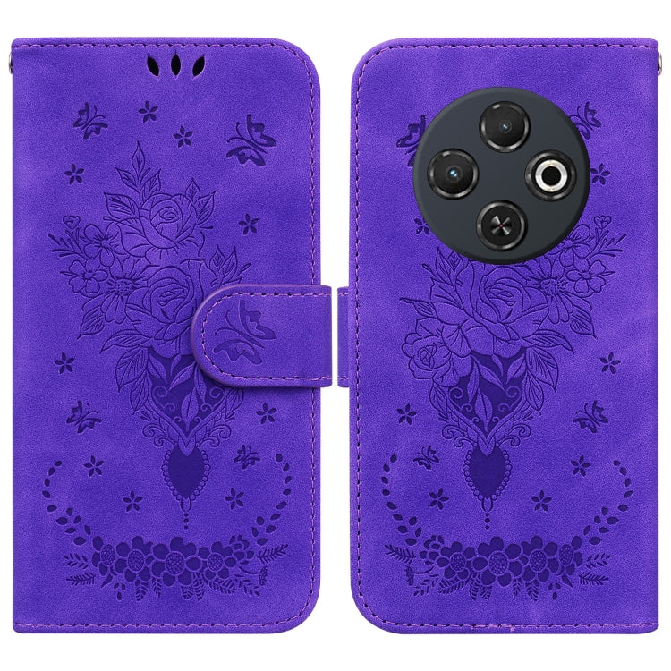 Butterfly Rose Embossed Leather Phone Case, For Tecno Pop 10 / Spark Go 2 4G, For Tecno Camon 40 Pro 4G, For Tecno Camon 40, For Tecno Pop 9 5G / Spark 30C 5G, For Tecno Camon 30S / Camon 30S Pro, For Tecno Spark 30 Pro, For Tecno Spark 30 4G          ...