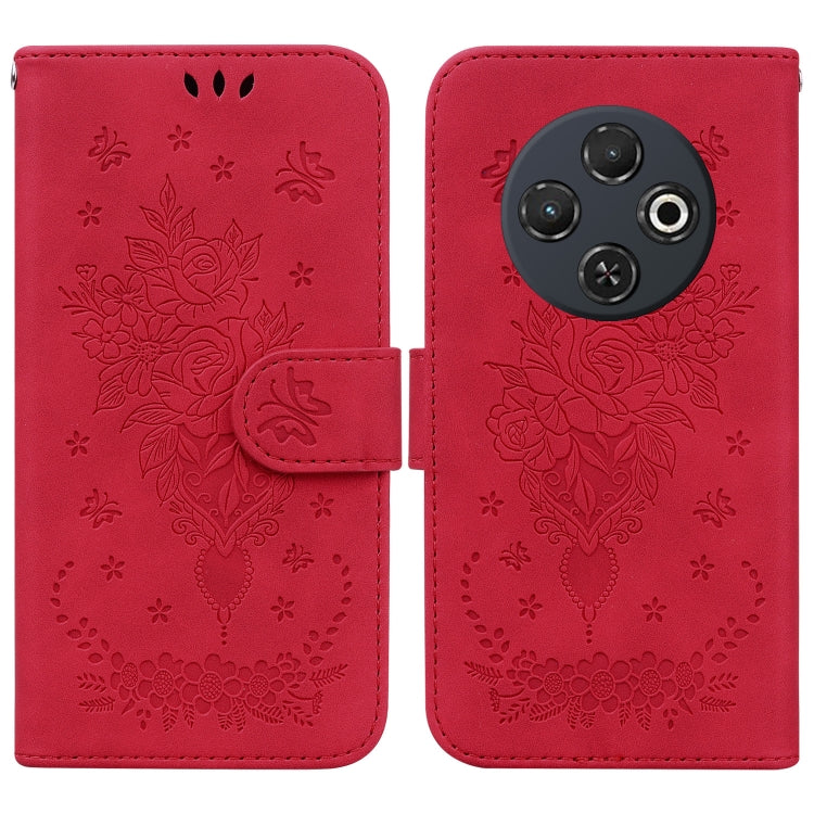 Butterfly Rose Embossed Leather Phone Case, For Tecno Pop 10 / Spark Go 2 4G, For Tecno Camon 40 Pro 4G, For Tecno Camon 40, For Tecno Pop 9 5G / Spark 30C 5G, For Tecno Camon 30S / Camon 30S Pro, For Tecno Spark 30 Pro, For Tecno Spark 30 4G          ...