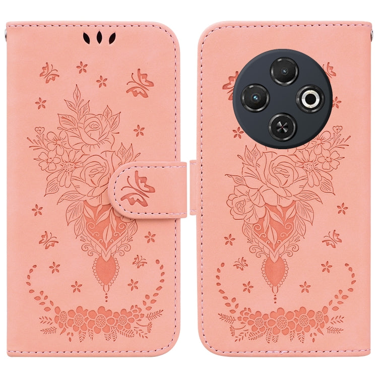 Butterfly Rose Embossed Leather Phone Case, For Tecno Pop 10 / Spark Go 2 4G, For Tecno Camon 40 Pro 4G, For Tecno Camon 40, For Tecno Pop 9 5G / Spark 30C 5G, For Tecno Camon 30S / Camon 30S Pro, For Tecno Spark 30 Pro, For Tecno Spark 30 4G          ...