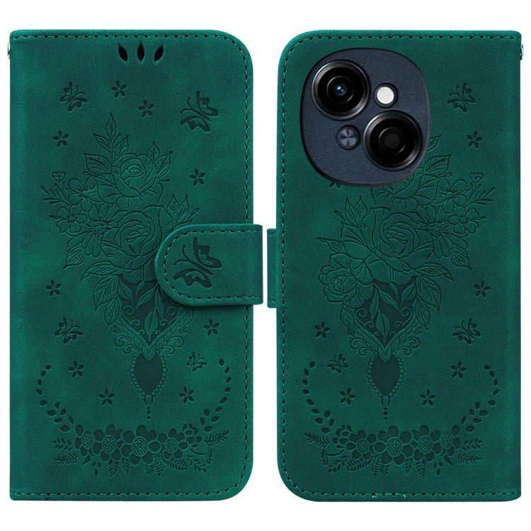 Butterfly Rose Embossed Leather Phone Case, For Tecno Pop 10 / Spark Go 2 4G, For Tecno Camon 40 Pro 4G, For Tecno Camon 40, For Tecno Pop 9 5G / Spark 30C 5G, For Tecno Camon 30S / Camon 30S Pro, For Tecno Spark 30 Pro, For Tecno Spark 30 4G          ...