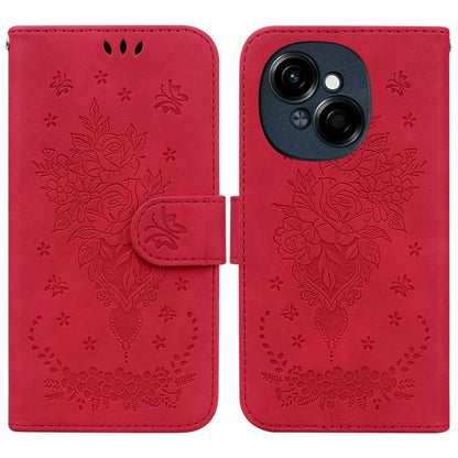 Butterfly Rose Embossed Leather Phone Case, For Tecno Pop 10 / Spark Go 2 4G, For Tecno Camon 40 Pro 4G, For Tecno Camon 40, For Tecno Pop 9 5G / Spark 30C 5G, For Tecno Camon 30S / Camon 30S Pro, For Tecno Spark 30 Pro, For Tecno Spark 30 4G          ...