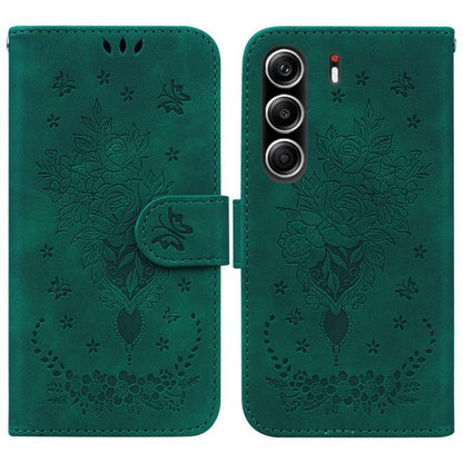 Butterfly Rose Embossed Leather Phone Case, For Tecno Pop 10 / Spark Go 2 4G, For Tecno Camon 40 Pro 4G, For Tecno Camon 40, For Tecno Pop 9 5G / Spark 30C 5G, For Tecno Camon 30S / Camon 30S Pro, For Tecno Spark 30 Pro, For Tecno Spark 30 4G          ...