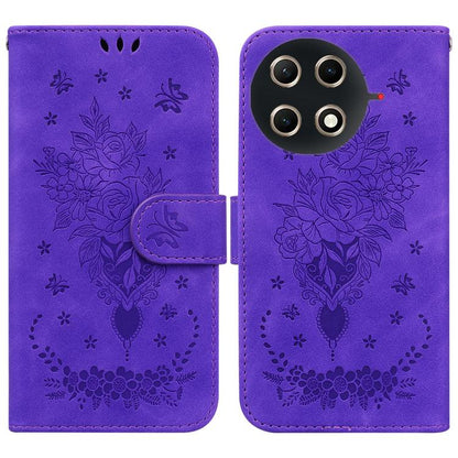 Butterfly Rose Embossed Leather Phone Case, For Tecno Pop 10 / Spark Go 2 4G, For Tecno Camon 40 Pro 4G, For Tecno Camon 40, For Tecno Pop 9 5G / Spark 30C 5G, For Tecno Camon 30S / Camon 30S Pro, For Tecno Spark 30 Pro, For Tecno Spark 30 4G          ...