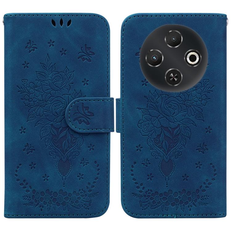 Butterfly Rose Embossed Leather Phone Case, For Tecno Pop 10 / Spark Go 2 4G, For Tecno Camon 40 Pro 4G, For Tecno Camon 40, For Tecno Pop 9 5G / Spark 30C 5G, For Tecno Camon 30S / Camon 30S Pro, For Tecno Spark 30 Pro, For Tecno Spark 30 4G          ...