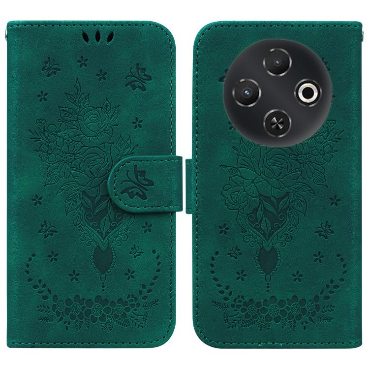 Butterfly Rose Embossed Leather Phone Case, For Tecno Pop 10 / Spark Go 2 4G, For Tecno Camon 40 Pro 4G, For Tecno Camon 40, For Tecno Pop 9 5G / Spark 30C 5G, For Tecno Camon 30S / Camon 30S Pro, For Tecno Spark 30 Pro, For Tecno Spark 30 4G          ...