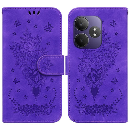 Butterfly Rose Embossed Leather Phone Case, For Realme 16 5G, For Realme 16 Pro+ 5G, For Realme 16 Pro 5G, For Realme 15T 5G, For Realme Narzo 80 Lite 4G / C71 India, For Realme 15 5G / Realme 15 Pro 5G, For Realme 14, For Realme Neo7 SE               ...