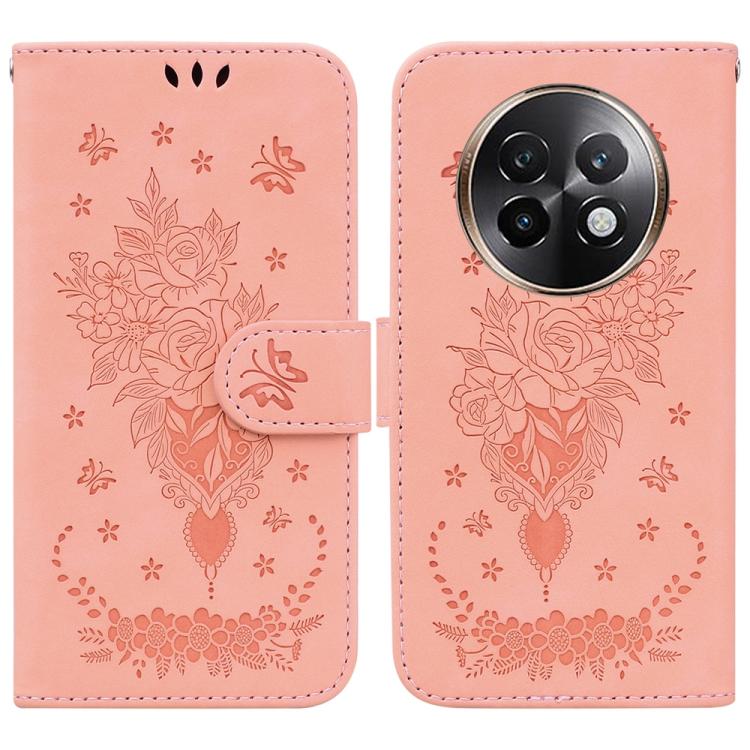 Butterfly Rose Embossed Leather Phone Case, For Realme 16 5G, For Realme 16 Pro+ 5G, For Realme 16 Pro 5G, For Realme 15T 5G, For Realme Narzo 80 Lite 4G / C71 India, For Realme 15 5G / Realme 15 Pro 5G, For Realme 14, For Realme Neo7 SE               ...