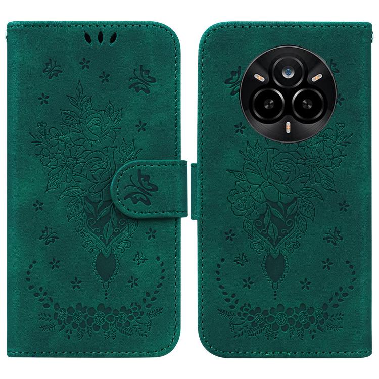 Butterfly Rose Embossed Leather Phone Case, For Realme 16 5G, For Realme 16 Pro+ 5G, For Realme 16 Pro 5G, For Realme 15T 5G, For Realme Narzo 80 Lite 4G / C71 India, For Realme 15 5G / Realme 15 Pro 5G, For Realme 14, For Realme Neo7 SE               ...