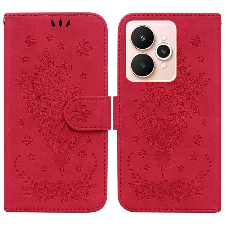 Butterfly Rose Embossed Leather Phone Case, For Realme 16 5G, For Realme 16 Pro+ 5G, For Realme 16 Pro 5G, For Realme 15T 5G, For Realme Narzo 80 Lite 4G / C71 India, For Realme 15 5G / Realme 15 Pro 5G, For Realme 14, For Realme Neo7 SE               ...