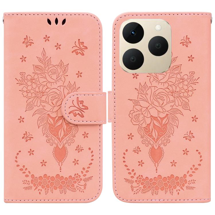 Butterfly Rose Embossed Leather Phone Case, For Realme 16 5G, For Realme 16 Pro+ 5G, For Realme 16 Pro 5G, For Realme 15T 5G, For Realme Narzo 80 Lite 4G / C71 India, For Realme 15 5G / Realme 15 Pro 5G, For Realme 14, For Realme Neo7 SE               ...