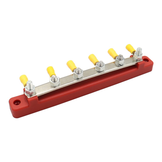 RV Yacht 150A High Current Single-row 4-way Busbar with 6pcs Terminals, CP-3123, CP-3124