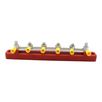 RV Yacht 150A High Current Single-row 4-way Busbar with 6pcs Terminals, CP-3123, CP-3124