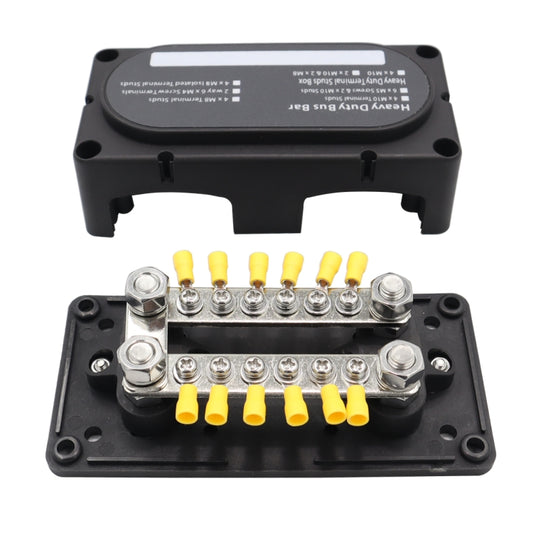 300A 12-48V RV Yacht Modified Double Row 12-way M6 Terminal Busbar with 12pcs Terminals, CP-3158, CP-3159
