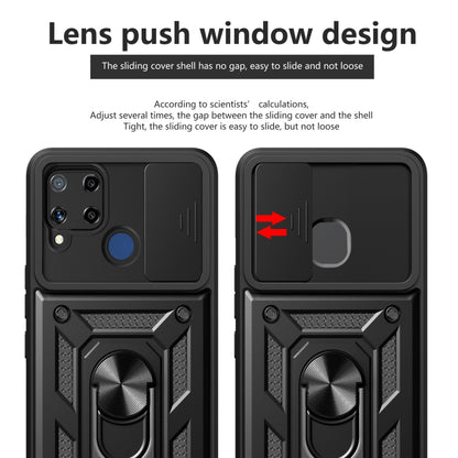 Sliding Camera Cover Design TPU+PC Phone Case, For Realme C25 / C15, For Realme 5 Pro, For Realme 5